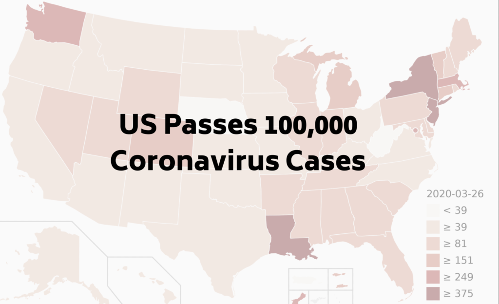 United States Passes 100,000 Coronavirus Cases, Doubling in 3 Days 1